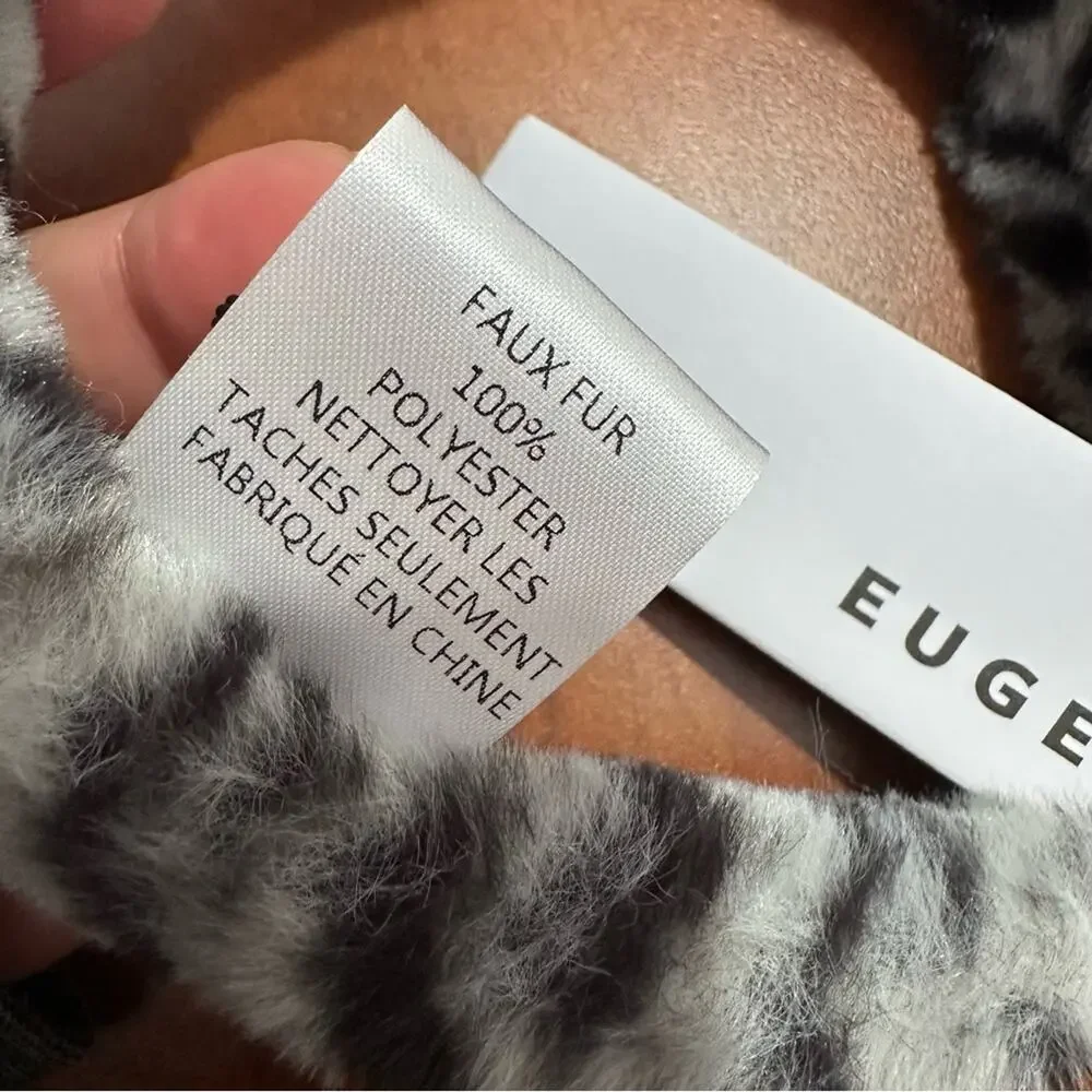 NEW Eugenia Kim Dora Faux Fur Headband in Stone/Brown
